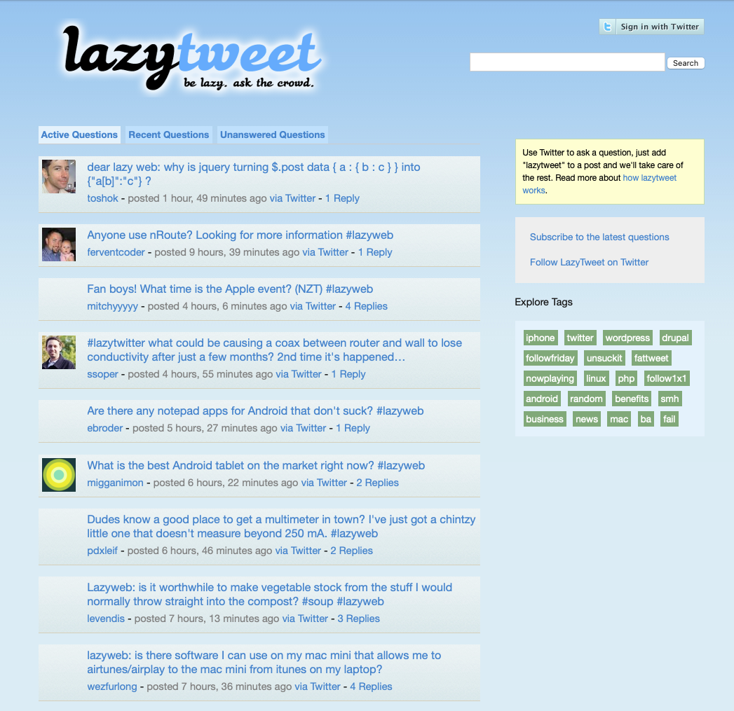 LazyTweet Screenshot